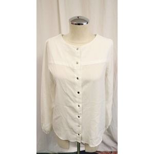 Orfeonegro Top White Long Sleeves EUR Small Button Up (F)